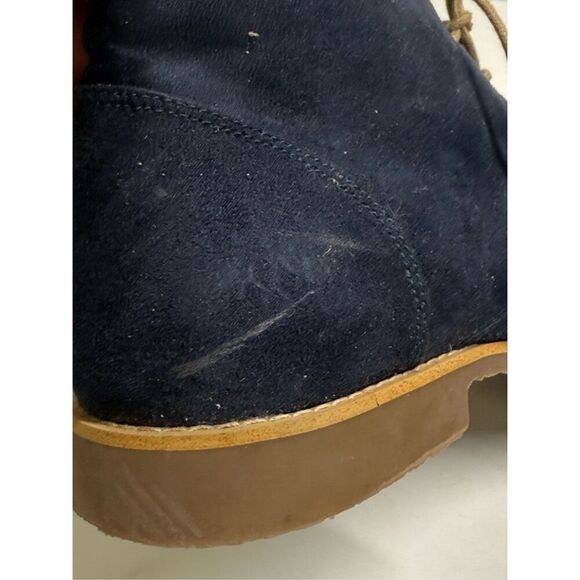 H&M Faux Suede Men’s Navy Blue Chukka Boots Size 10,5 See Description - Picture 6 of 16